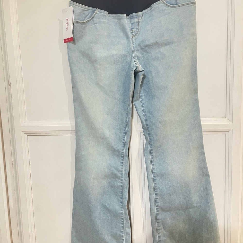 NWT Isabel Maternity Flare Jeans Crossover Panel Women’s Size 8 - Picture 3 of 6